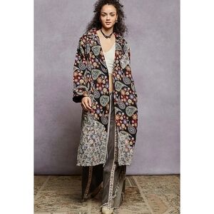 POL Multicolor Floral Long Coat OVERSIZE